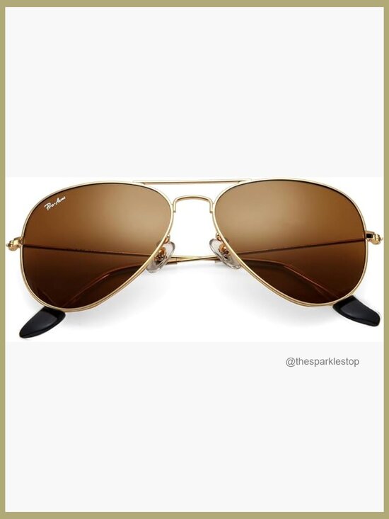 Classic Aviator Sunglasses with Glass Lenses and Metal Frame main image 7